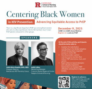 Black women & HIV prevention webinar flyer